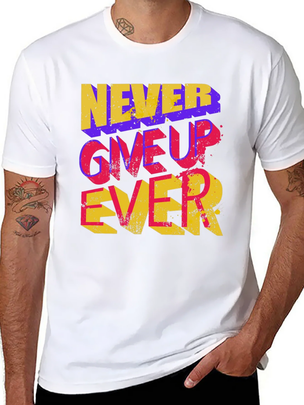 Never Give Up Ever Graphic Tee product image 7