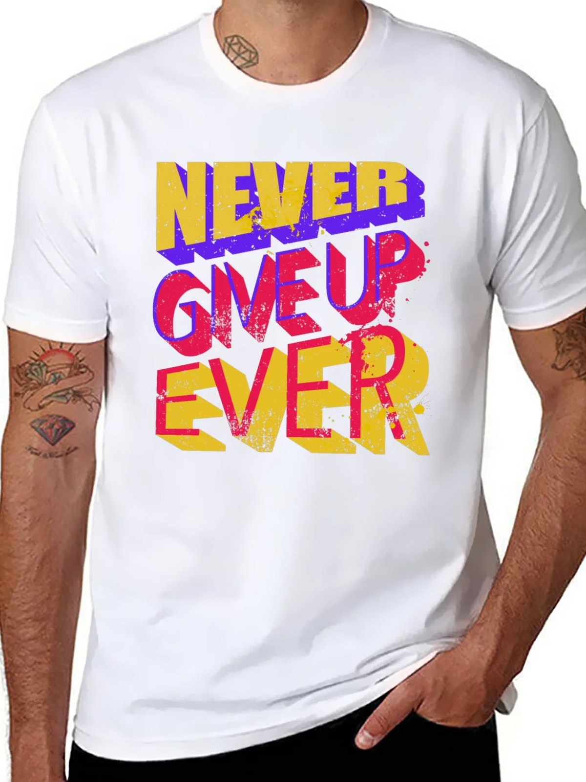 Never Give Up Ever Graphic Tee product image 7