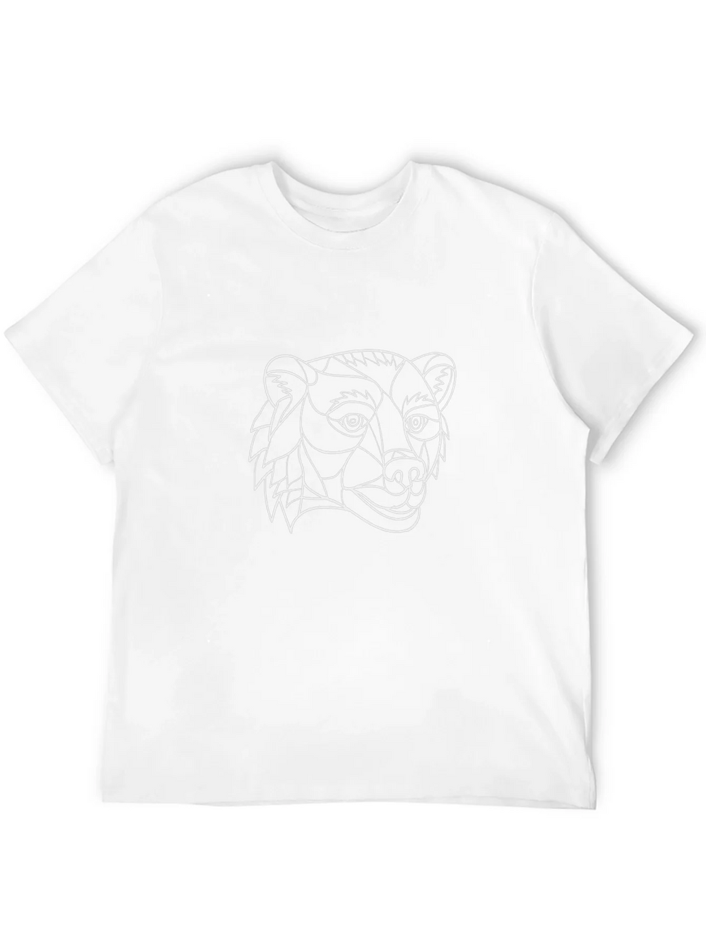 Geometric Bear Head Graphic Tee - Stylish Black T-Shirt product image 11