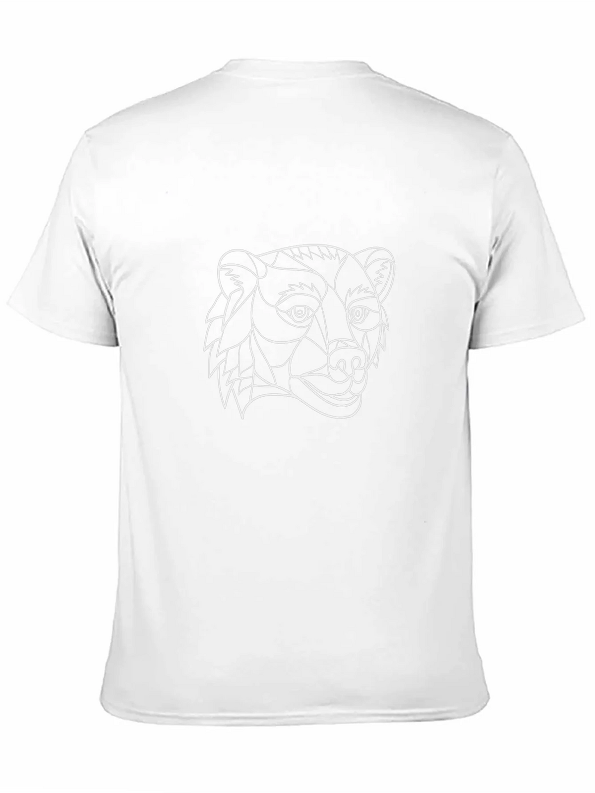 Geometric Bear Head Graphic Tee - Stylish Black T-Shirt product image 10