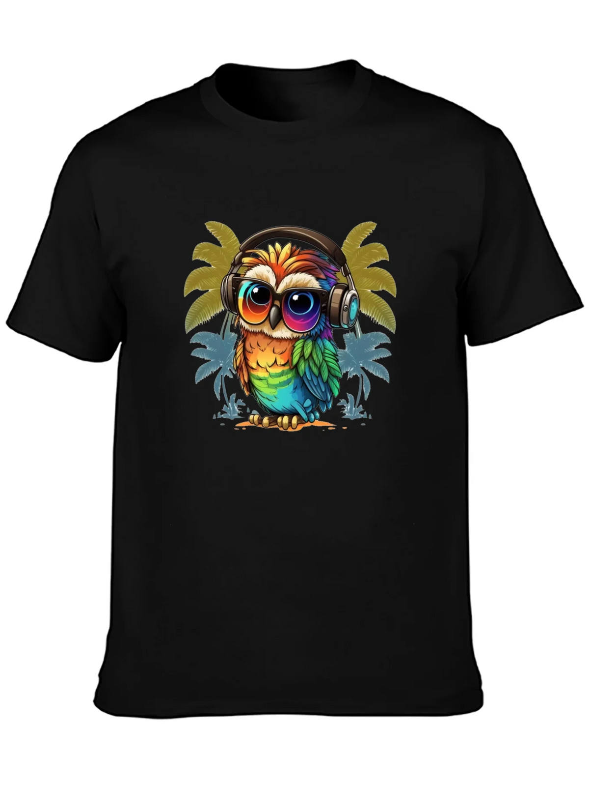 Cool Owl Graphic Tee - Tropical Vibe product image 3