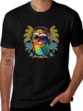Cool Owl Graphic Tee - Tropical Vibe product image 1
