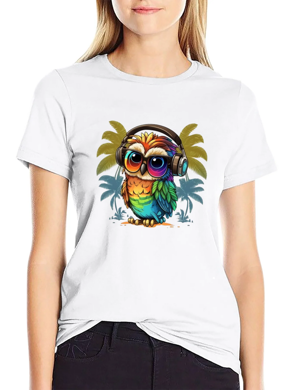 Cool Owl Graphic Tee - Tropical Vibe product image 8
