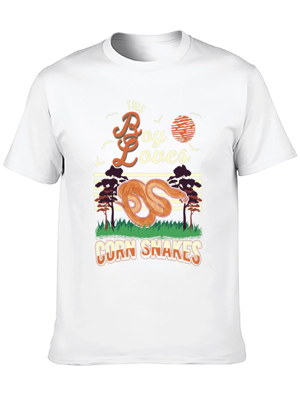 Boy Loves Corn Snakes Graphic T-Shirt product image 6