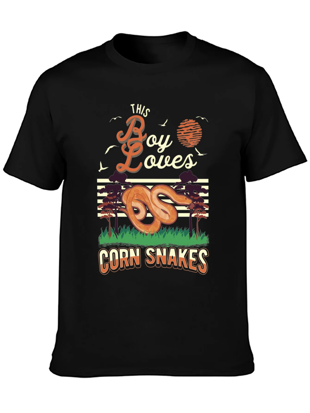 Boy Loves Corn Snakes Graphic T-Shirt product image 3