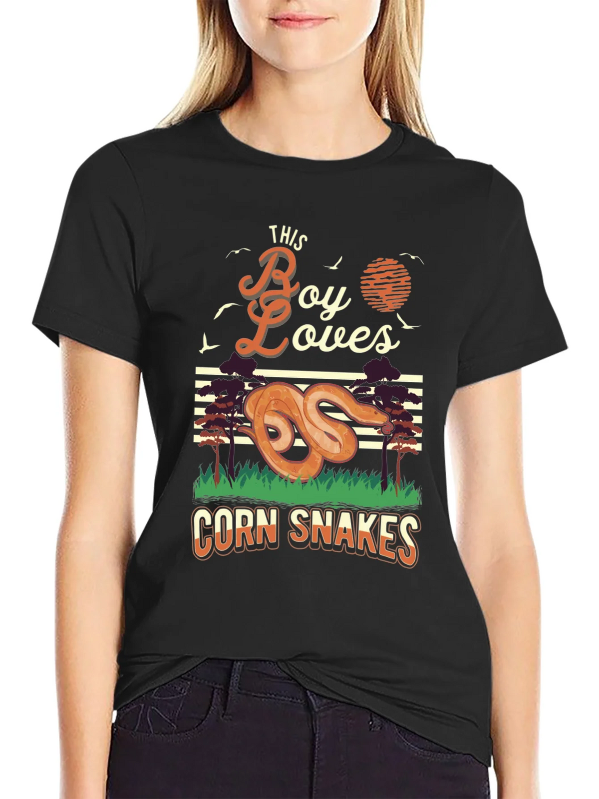 Boy Loves Corn Snakes Graphic T-Shirt product image 2