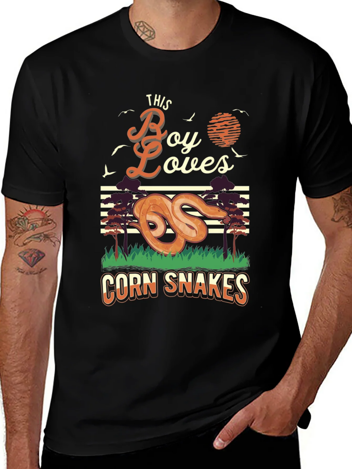 Boy Loves Corn Snakes Graphic T-Shirt product image 1