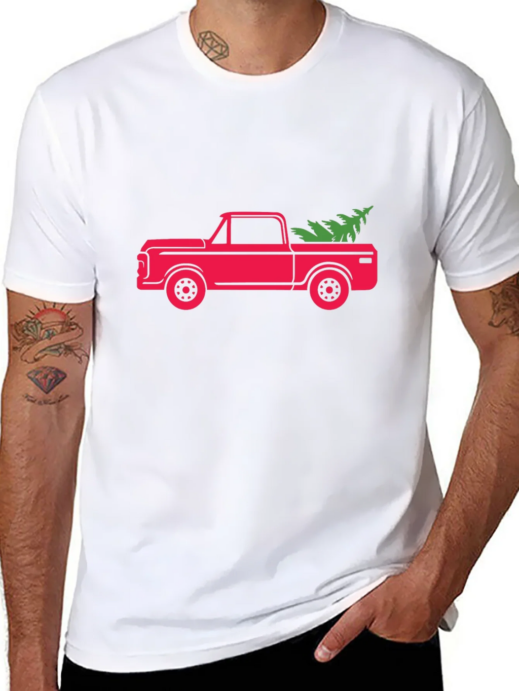 Christmas Tree Truck Graphic Tee product image 7