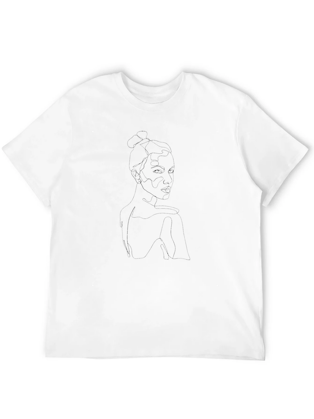 Minimalist Woman Portrait Graphic Tee - Stylish Black Shirt product image 11