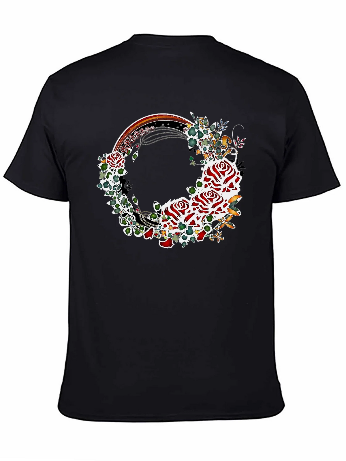 Floral Rose Wreath Graphic T-Shirt product image 4