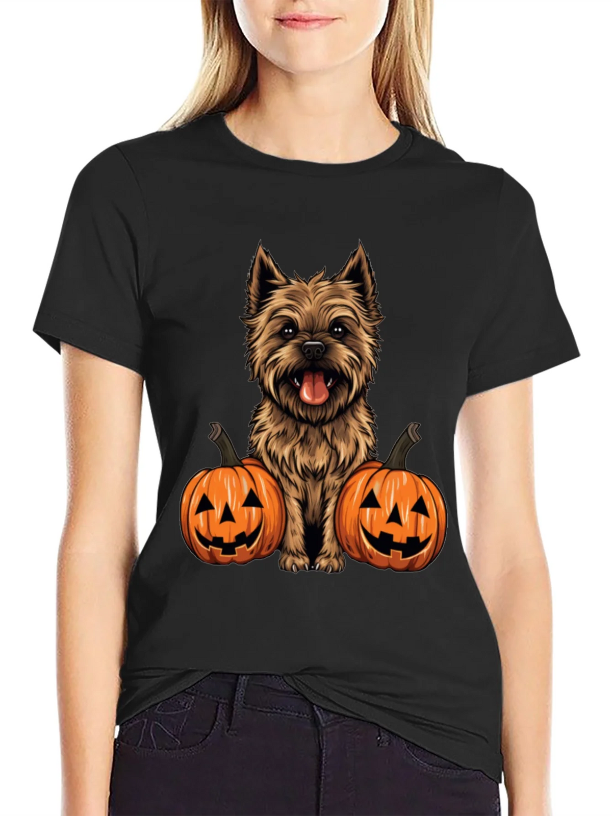Dog & Pumpkin Halloween T-Shirt product image 2
