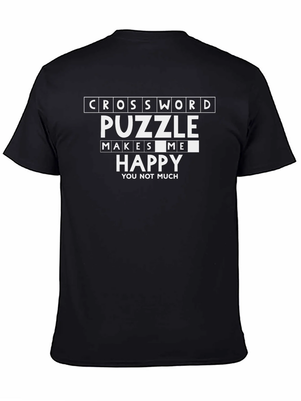 Crossword Puzzle Makes Me Happy T-Shirt product image 2
