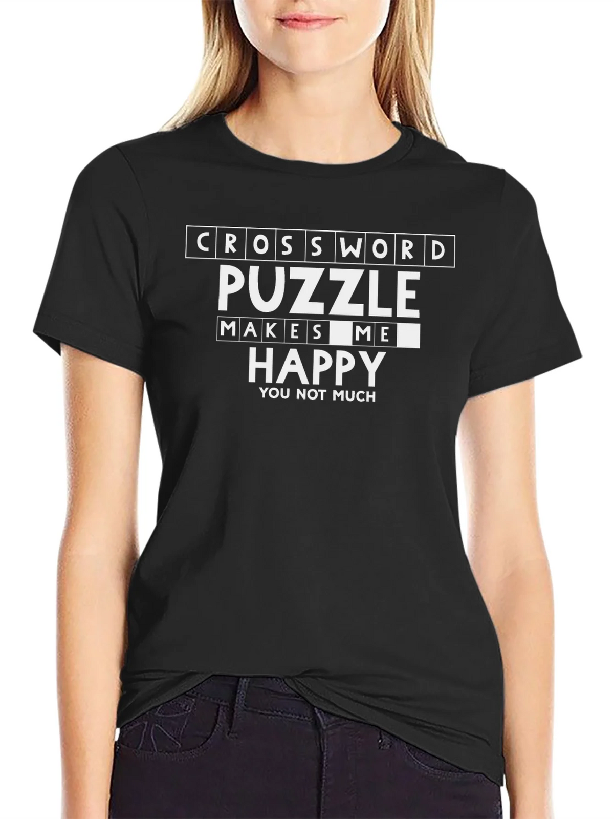 Crossword Puzzle Makes Me Happy T-Shirt product image 1