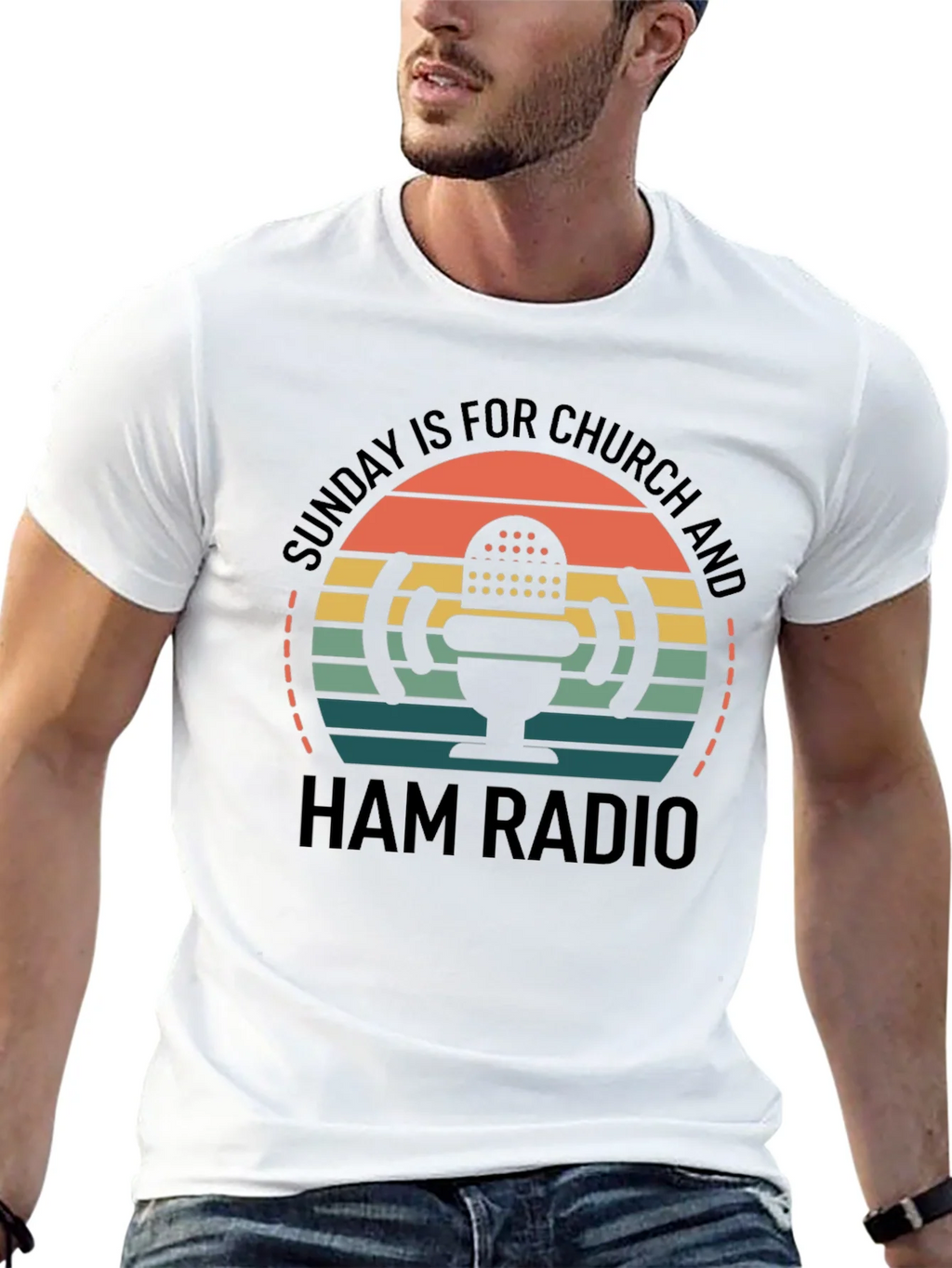 Sunday Church & Ham Radio T-Shirt product image 11