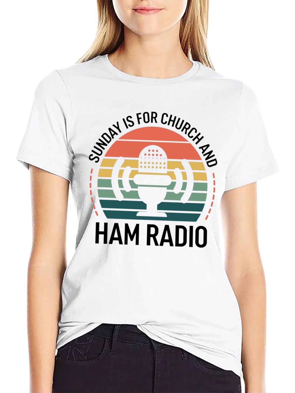 Sunday Church & Ham Radio T-Shirt product image 7