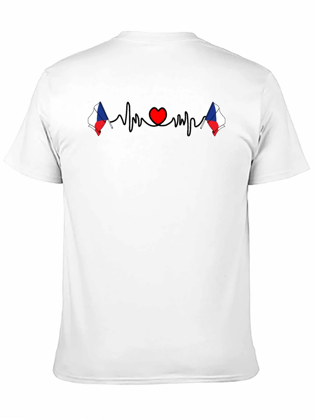 Czech Republic Heartbeat Flag T-Shirt product image 10
