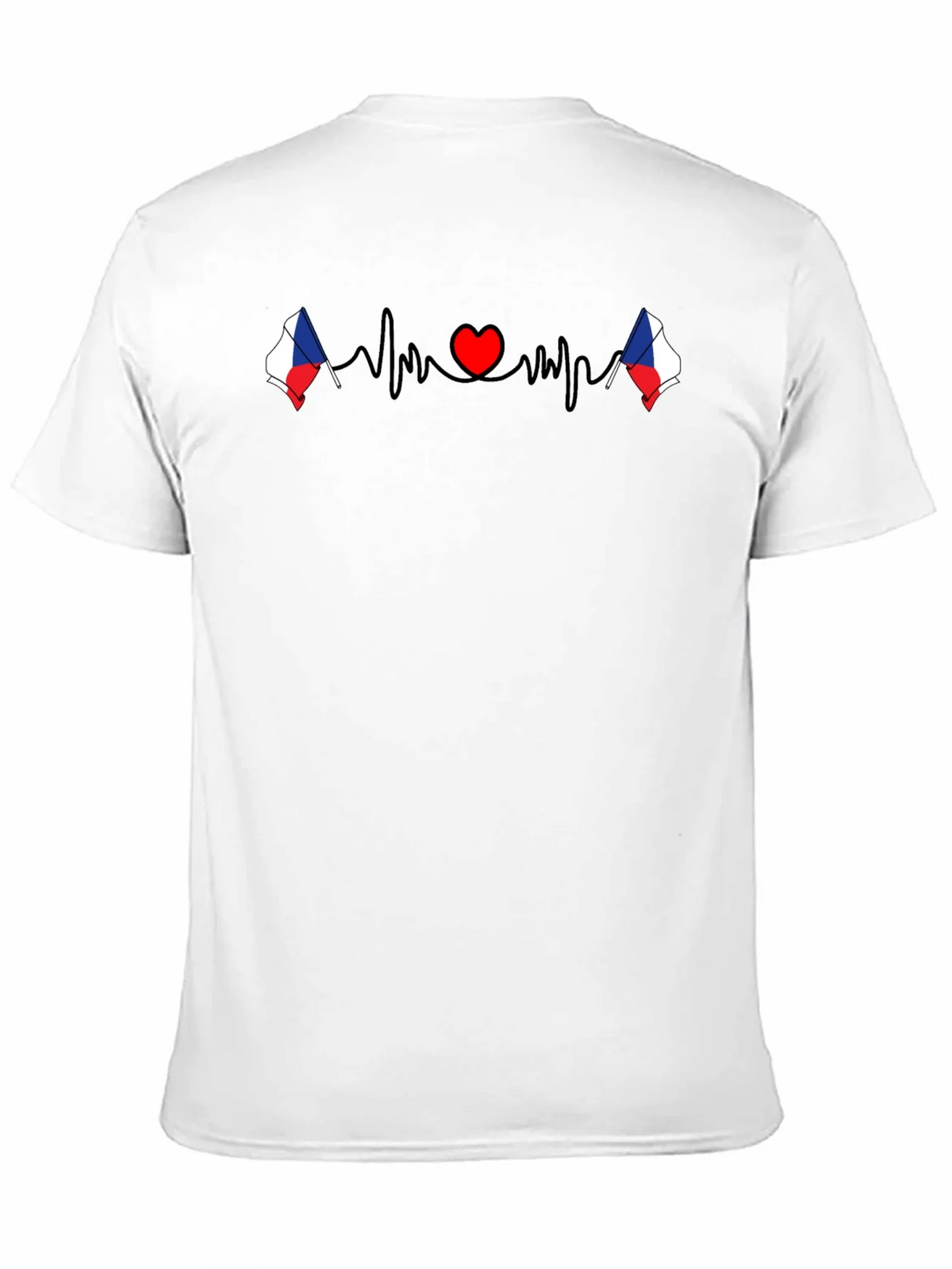Czech Republic Heartbeat Flag T-Shirt product image 10