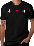 Czech Republic Heartbeat Flag T-Shirt product image 1