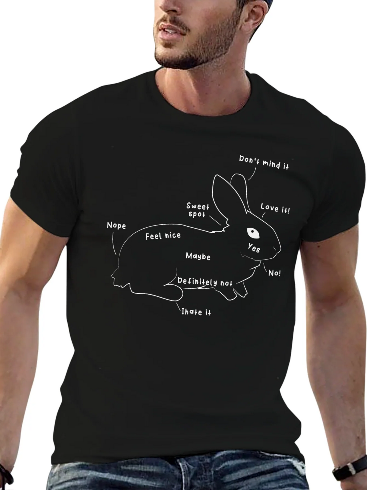 Rabbit Anatomy Funny T-Shirt product image 6