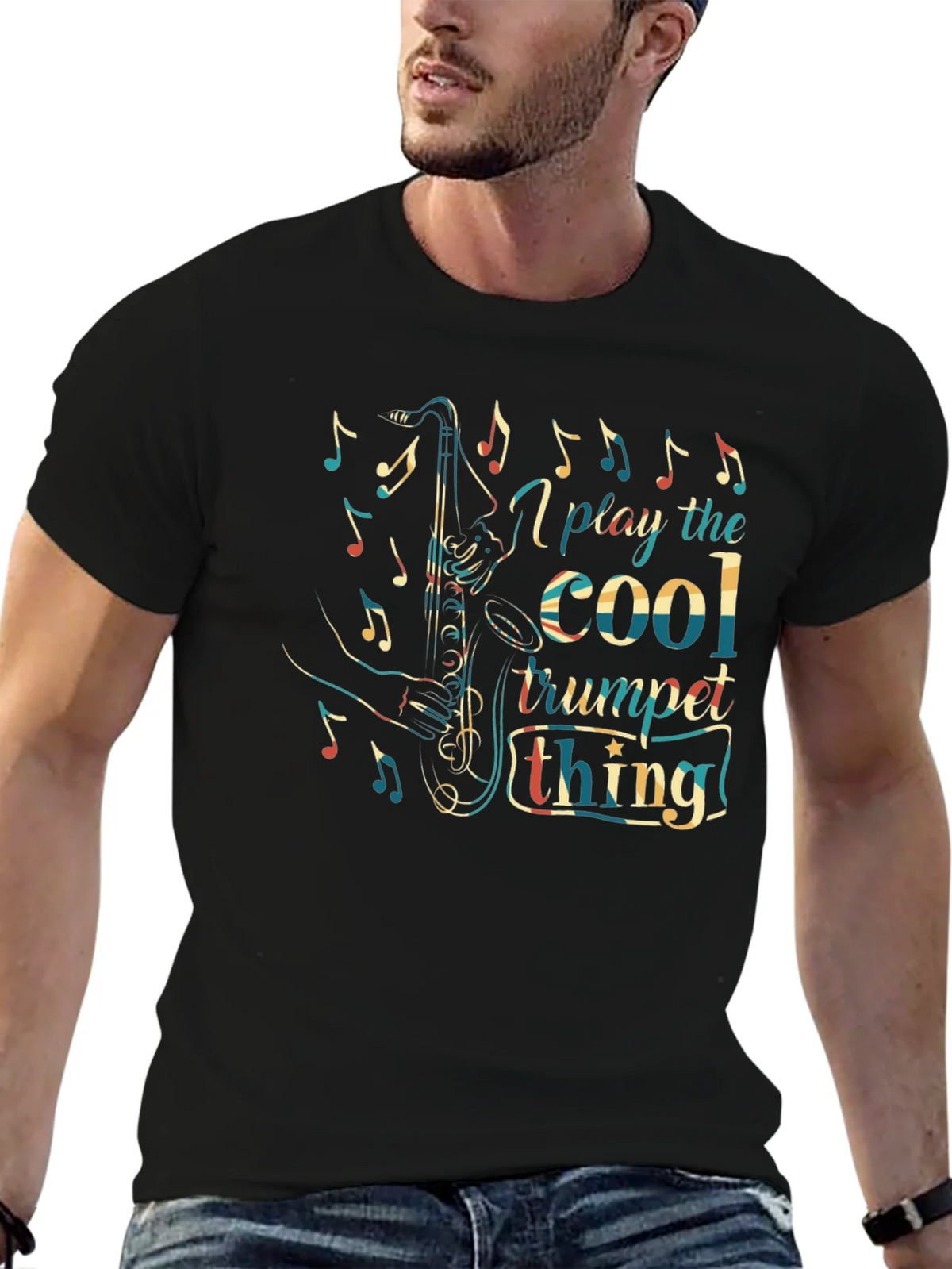Cool Trumpet Thing Graphic Tee product image 5