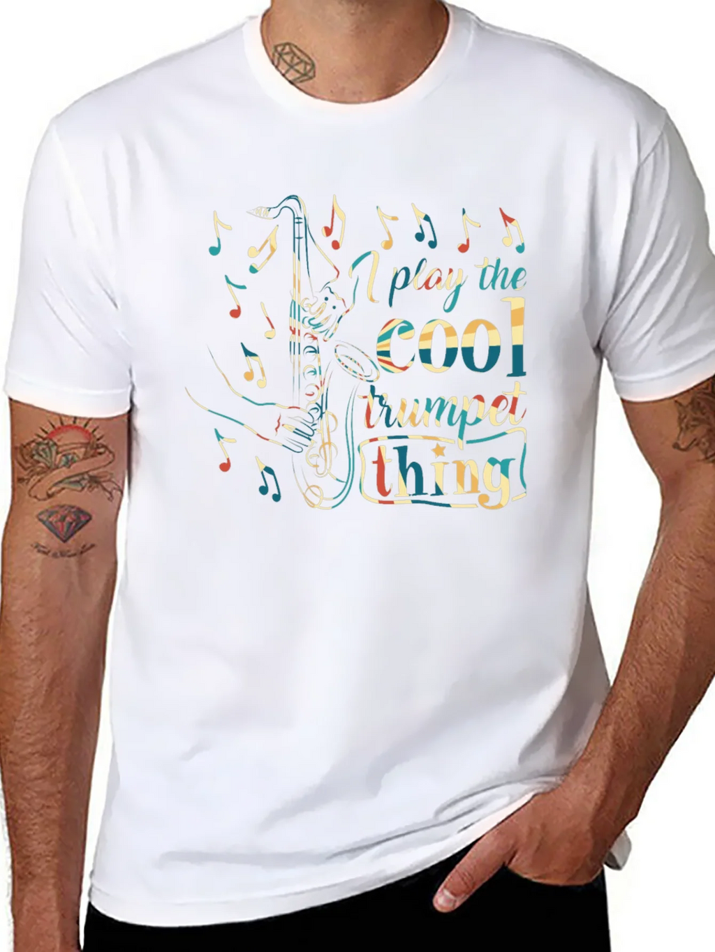 Cool Trumpet Thing Graphic Tee product image 6