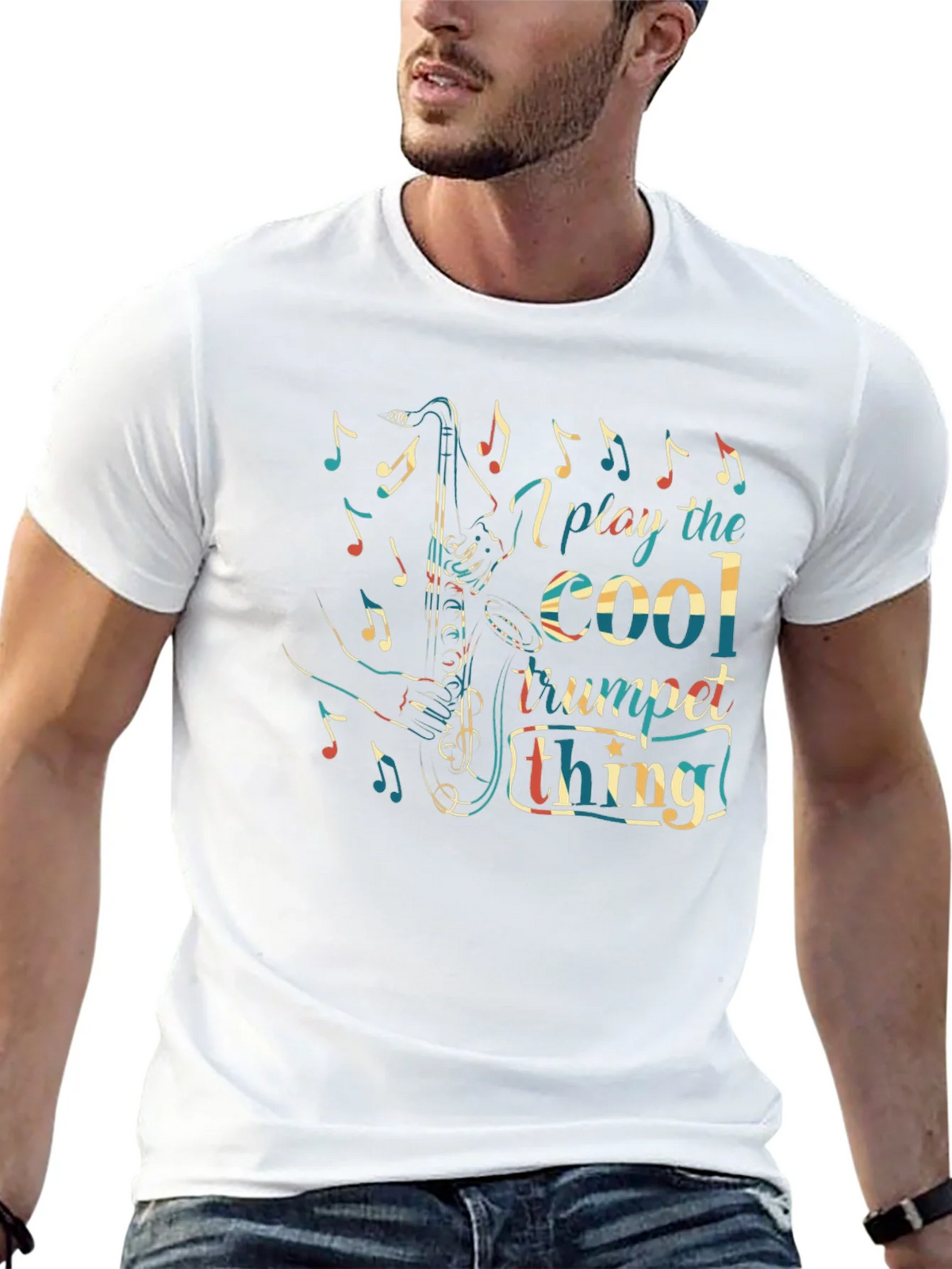 Cool Trumpet Thing Graphic Tee product image 11