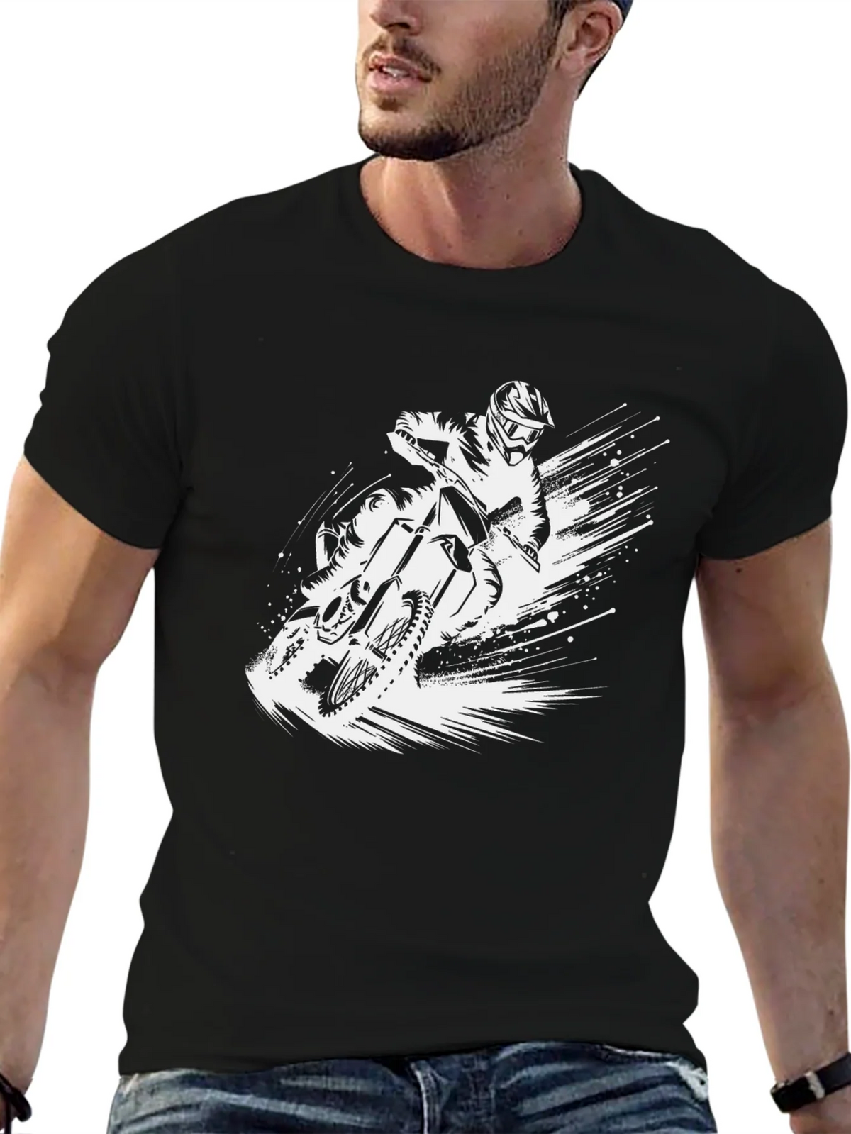 Motocross Rider Graphic Tee - Black product image 6