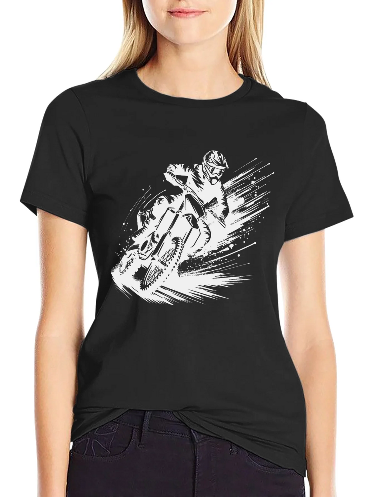 Motocross Rider Graphic Tee - Black product image 2