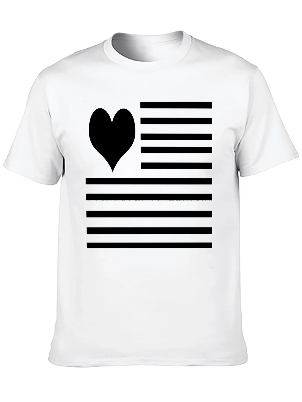 Heart Flag Graphic Tee - Patriotic Love T-Shirt product image 9