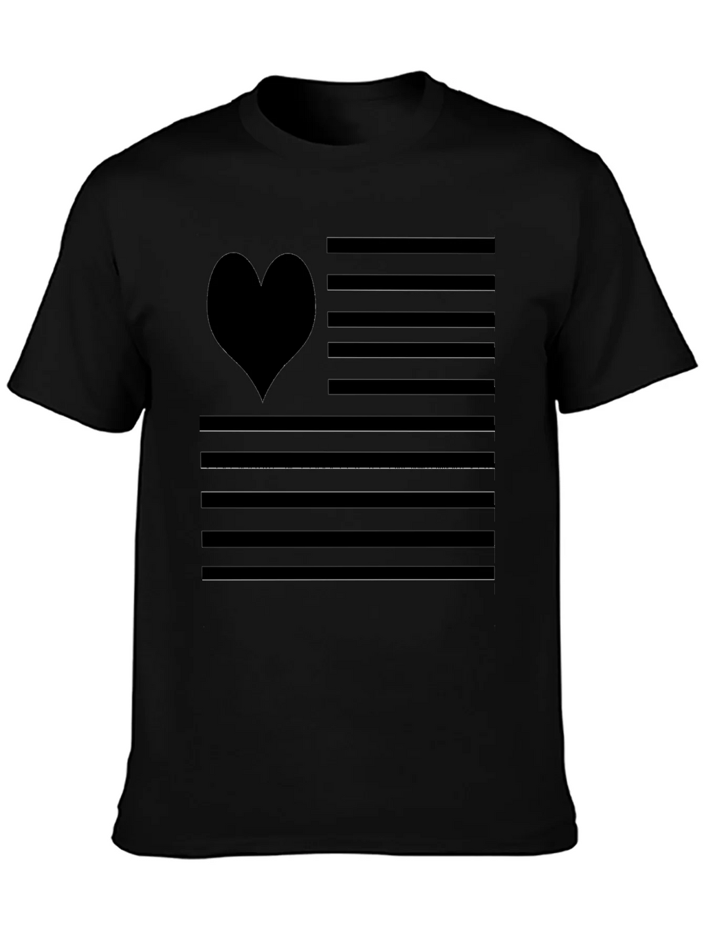Heart Flag Graphic Tee - Patriotic Love T-Shirt product image 3