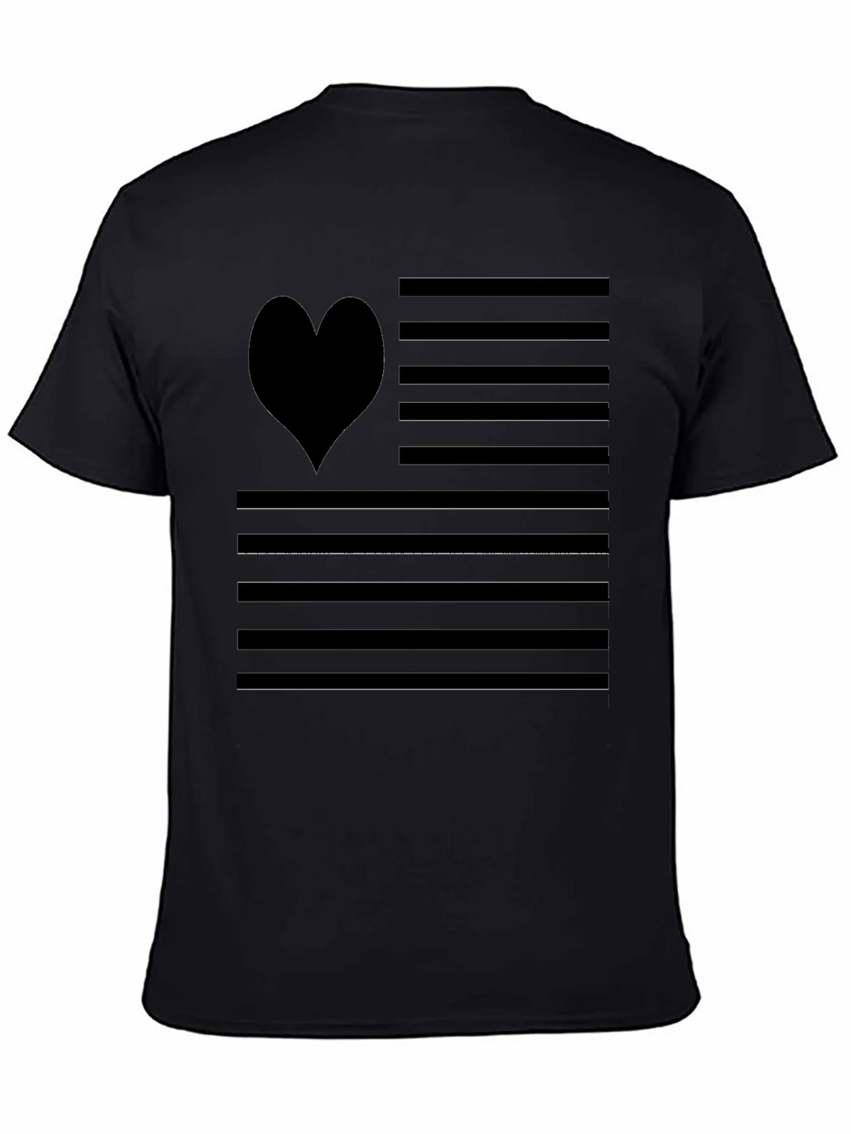 Heart Flag Graphic Tee - Patriotic Love T-Shirt product image 4