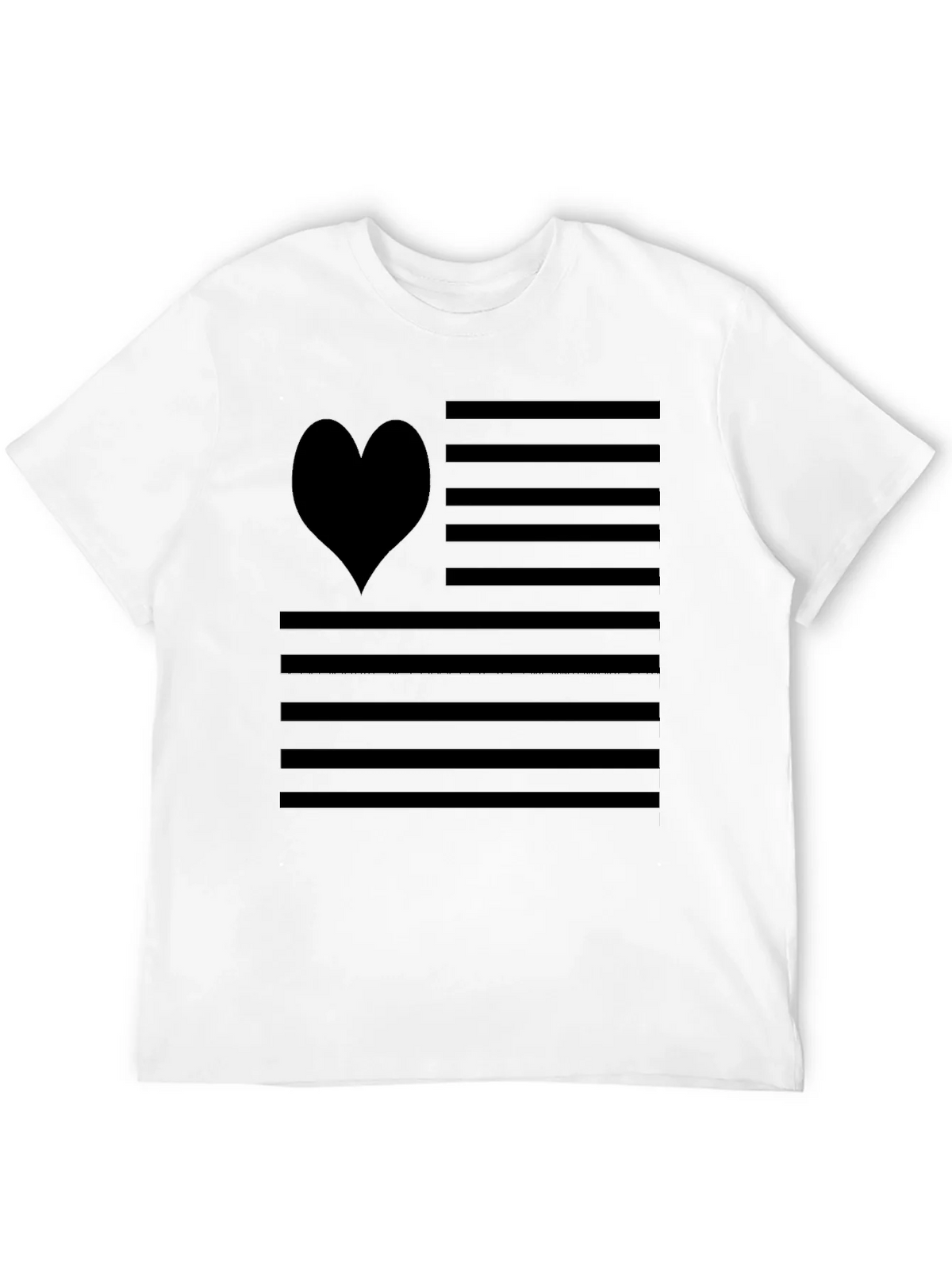 Heart Flag Graphic Tee - Patriotic Love T-Shirt product image 11
