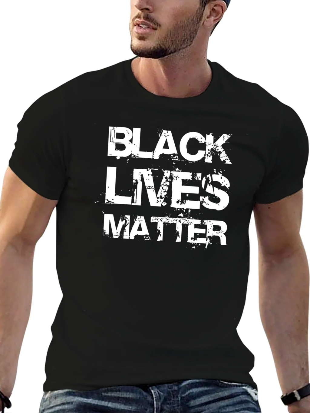 Black Lives Matter Graphic T-Shirt - Distressed Print product image 6