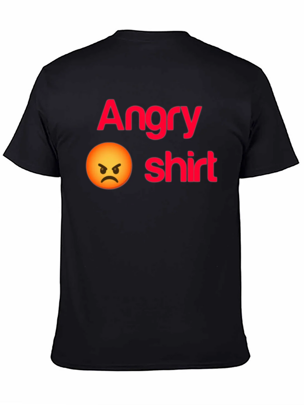 Angry Emoji Graphic T-Shirt - Black Casual Wear product image 2