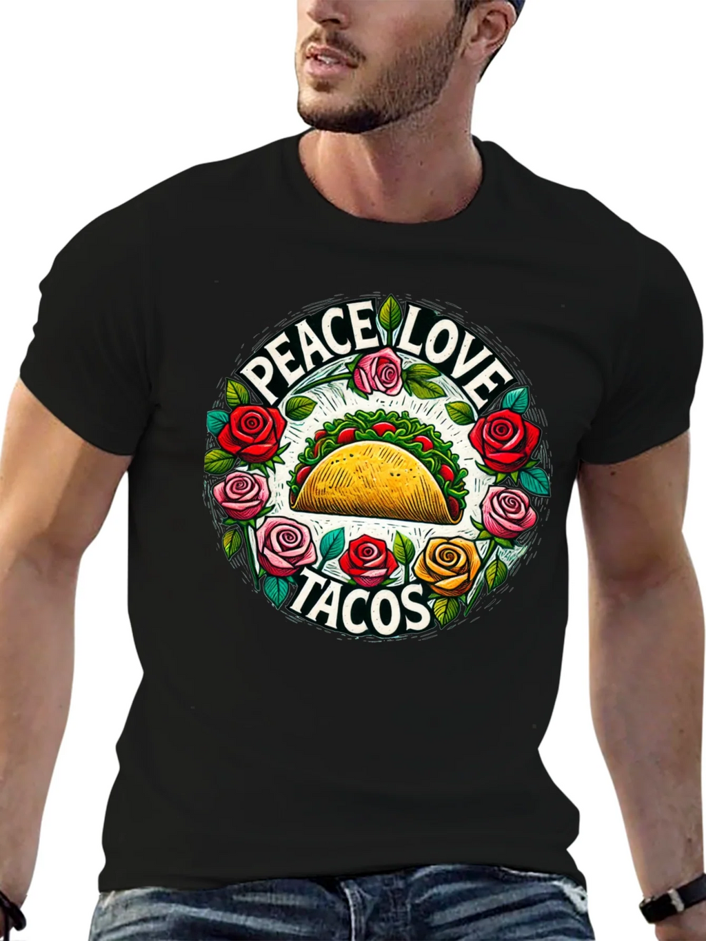 Peace Love Tacos Graphic Tee product image 6