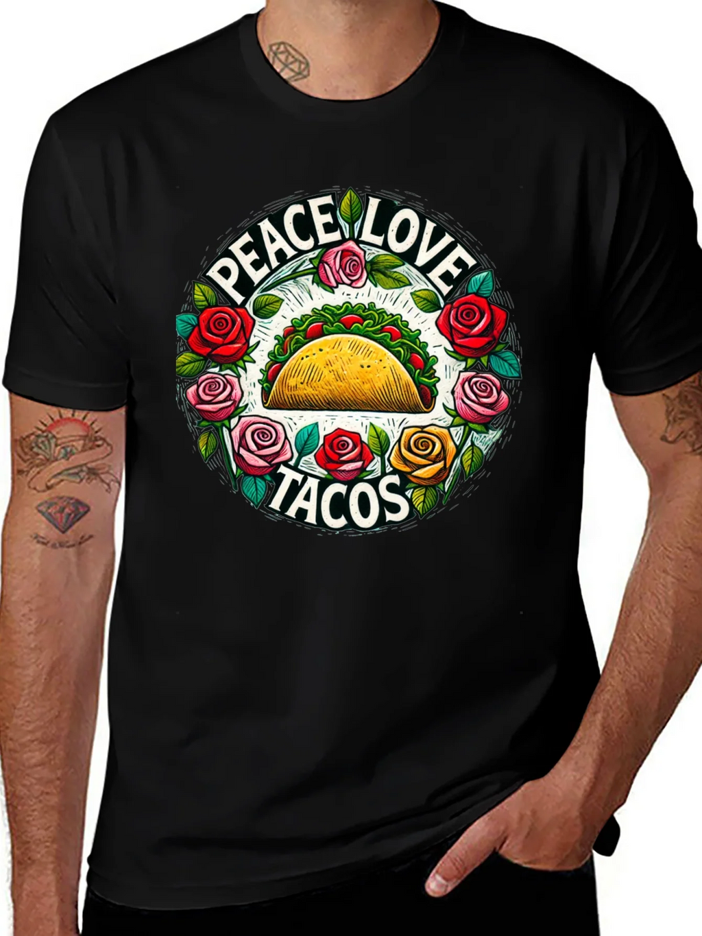 Peace Love Tacos Graphic Tee product image 1