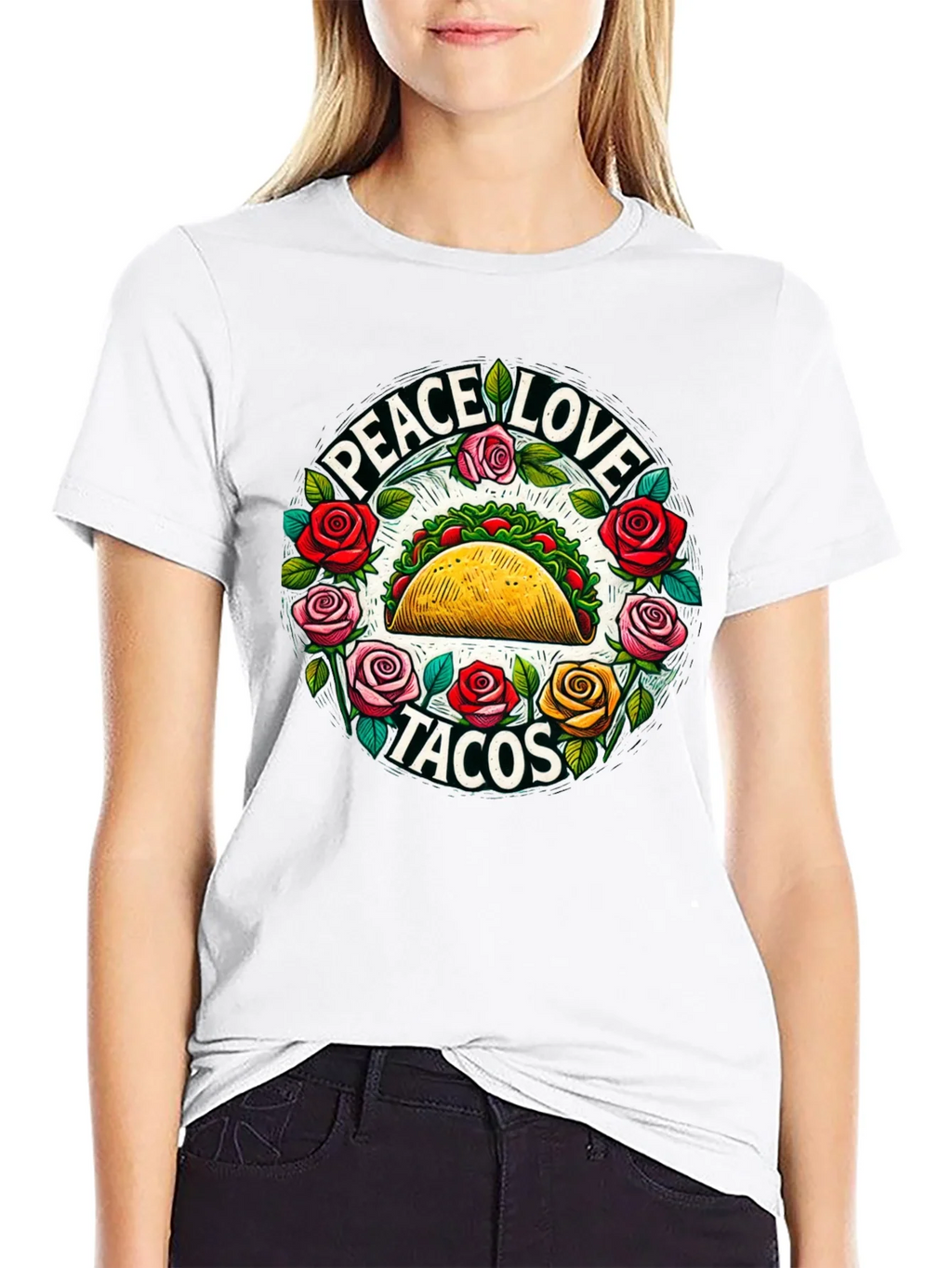 Peace Love Tacos Graphic Tee product image 8