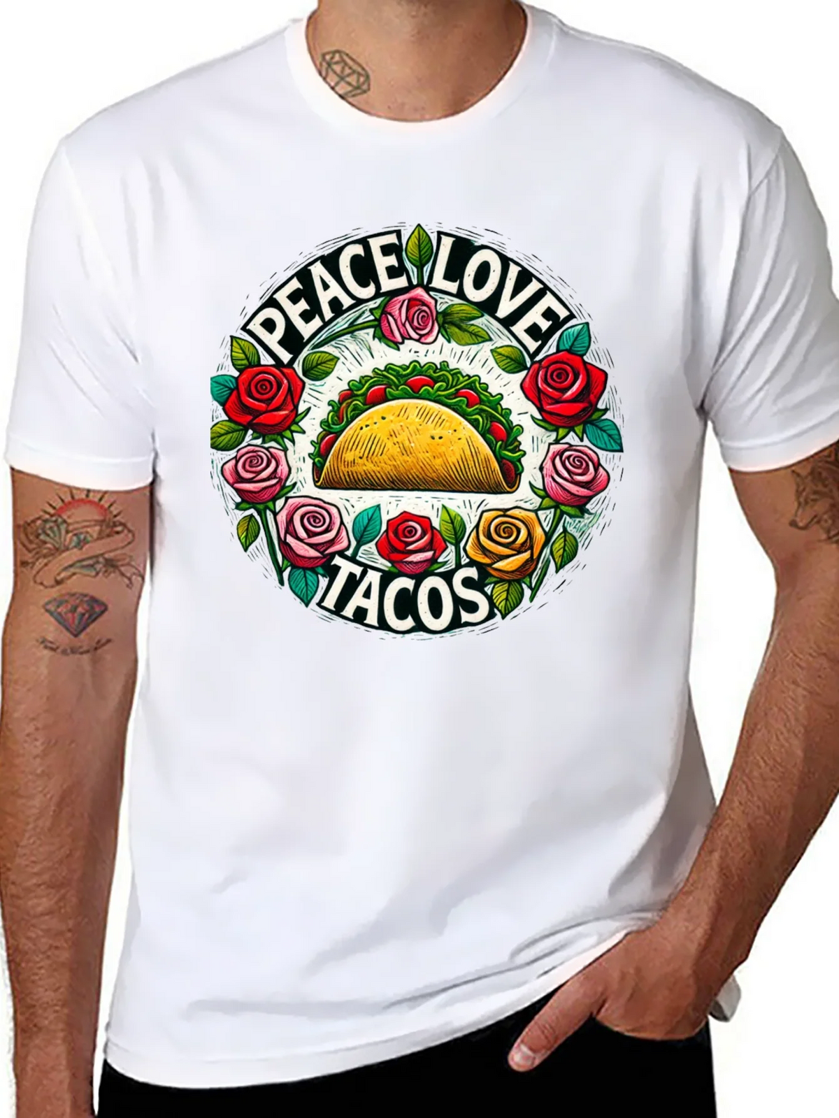Peace Love Tacos Graphic Tee product image 7