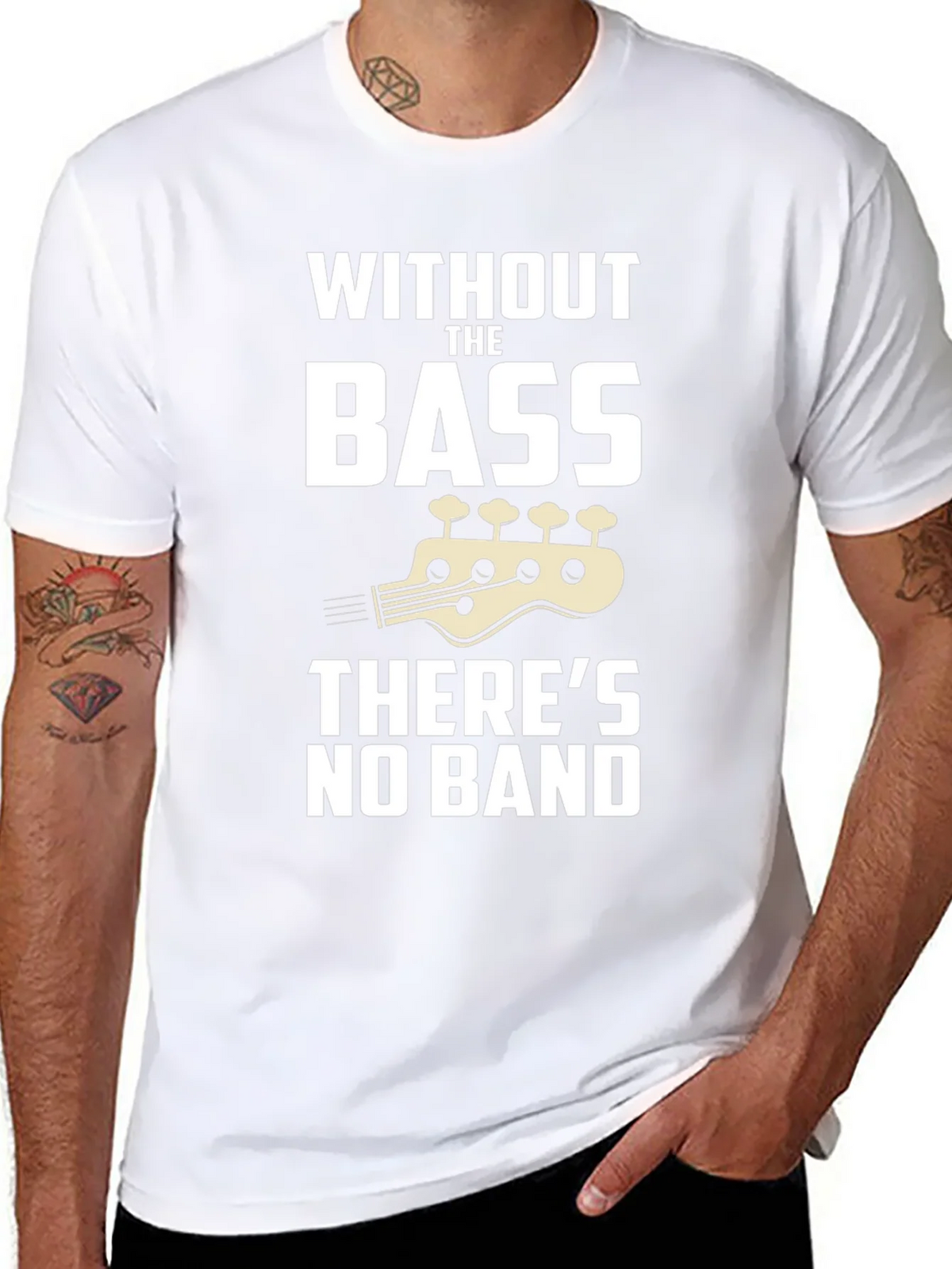 Without The Bass Theres No Band T-Shirt product image 7