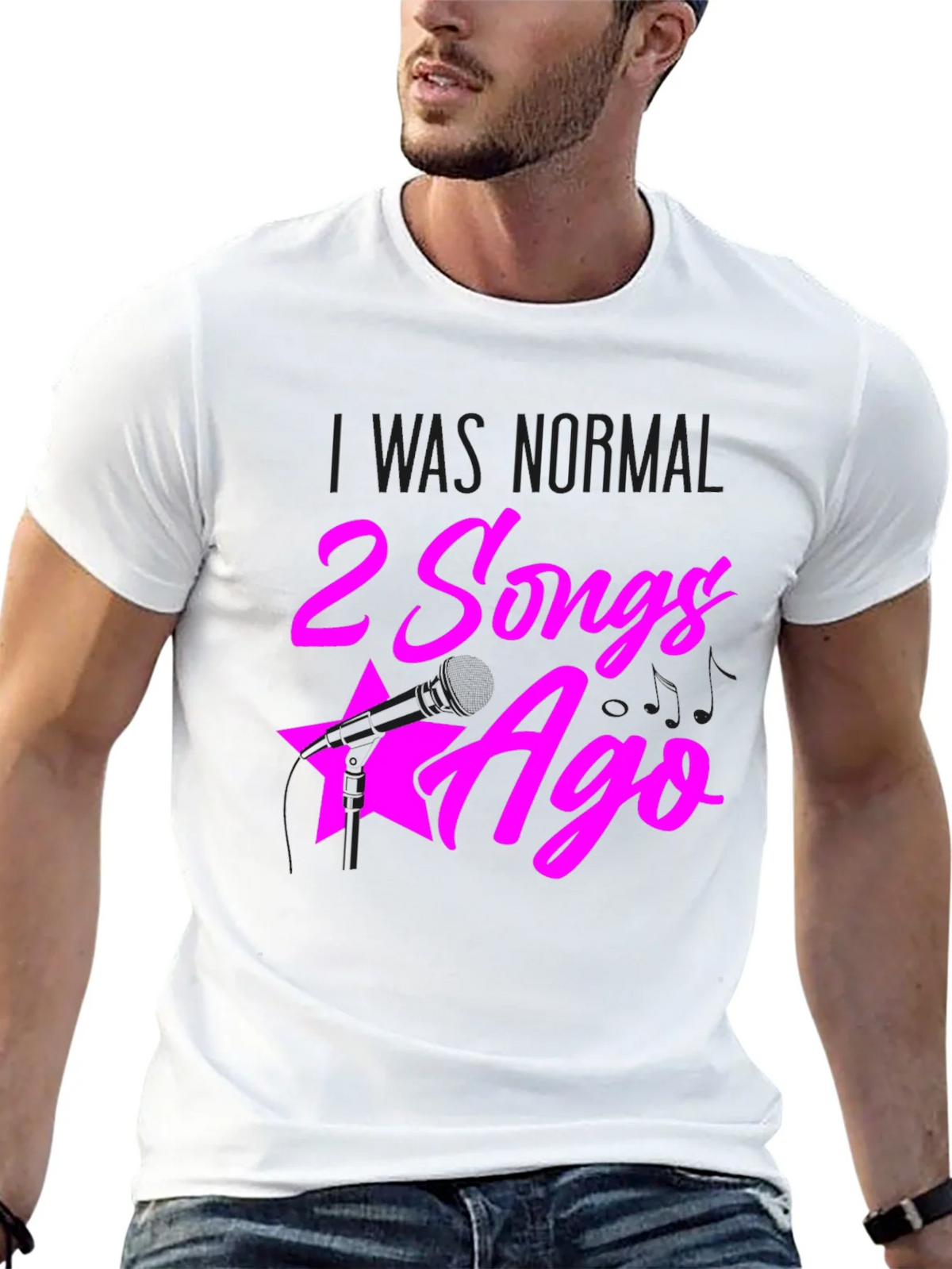 I Was Normal 2 Songs Ago Black Graphic Tee product image 2