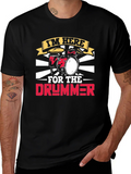 Im Here For The Drummer Black T-Shirt product image 1