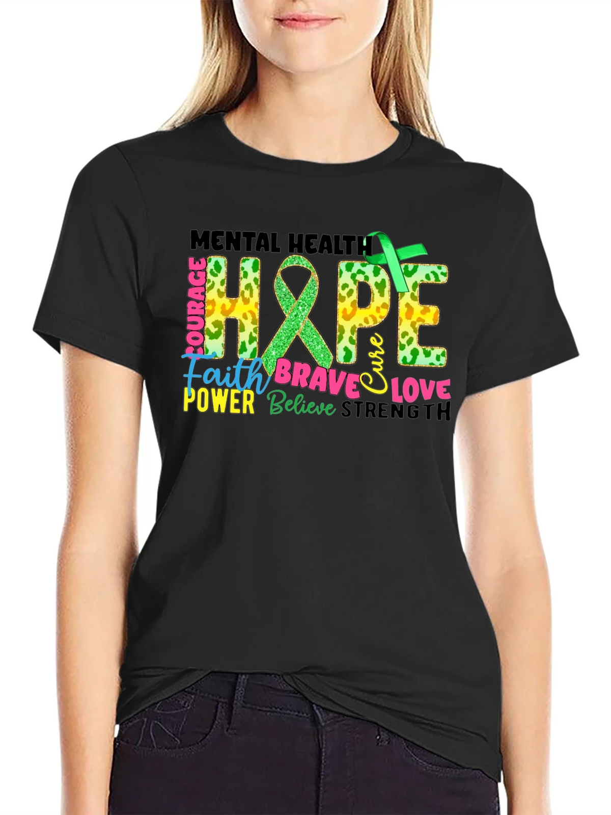 Mental Health Hope Awareness Graphic T-Shirt product image 2