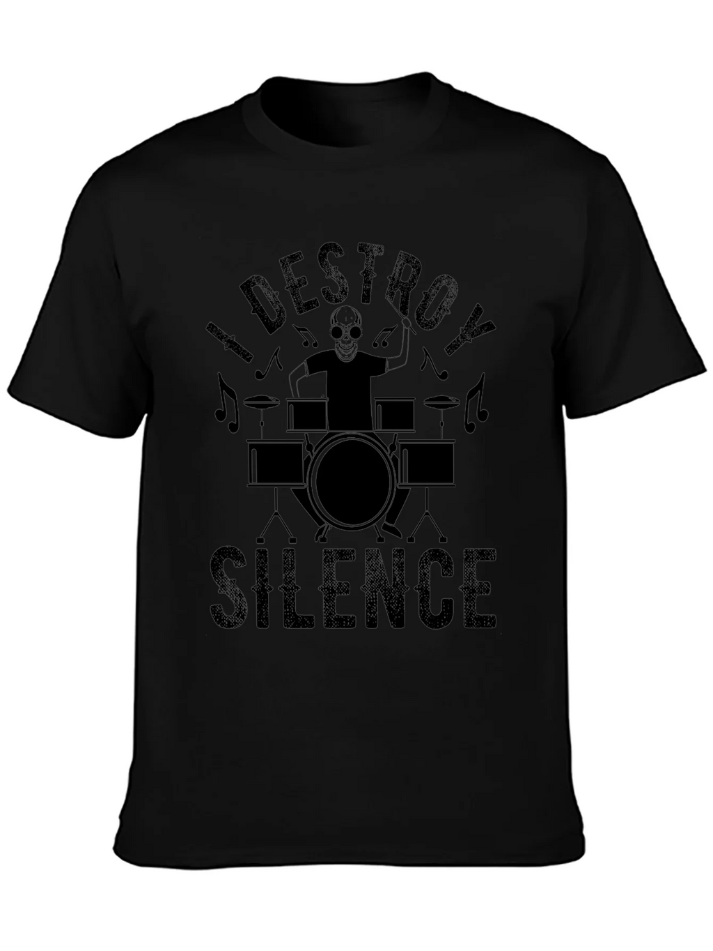 I Destroy Silence Black T-Shirt product image 3