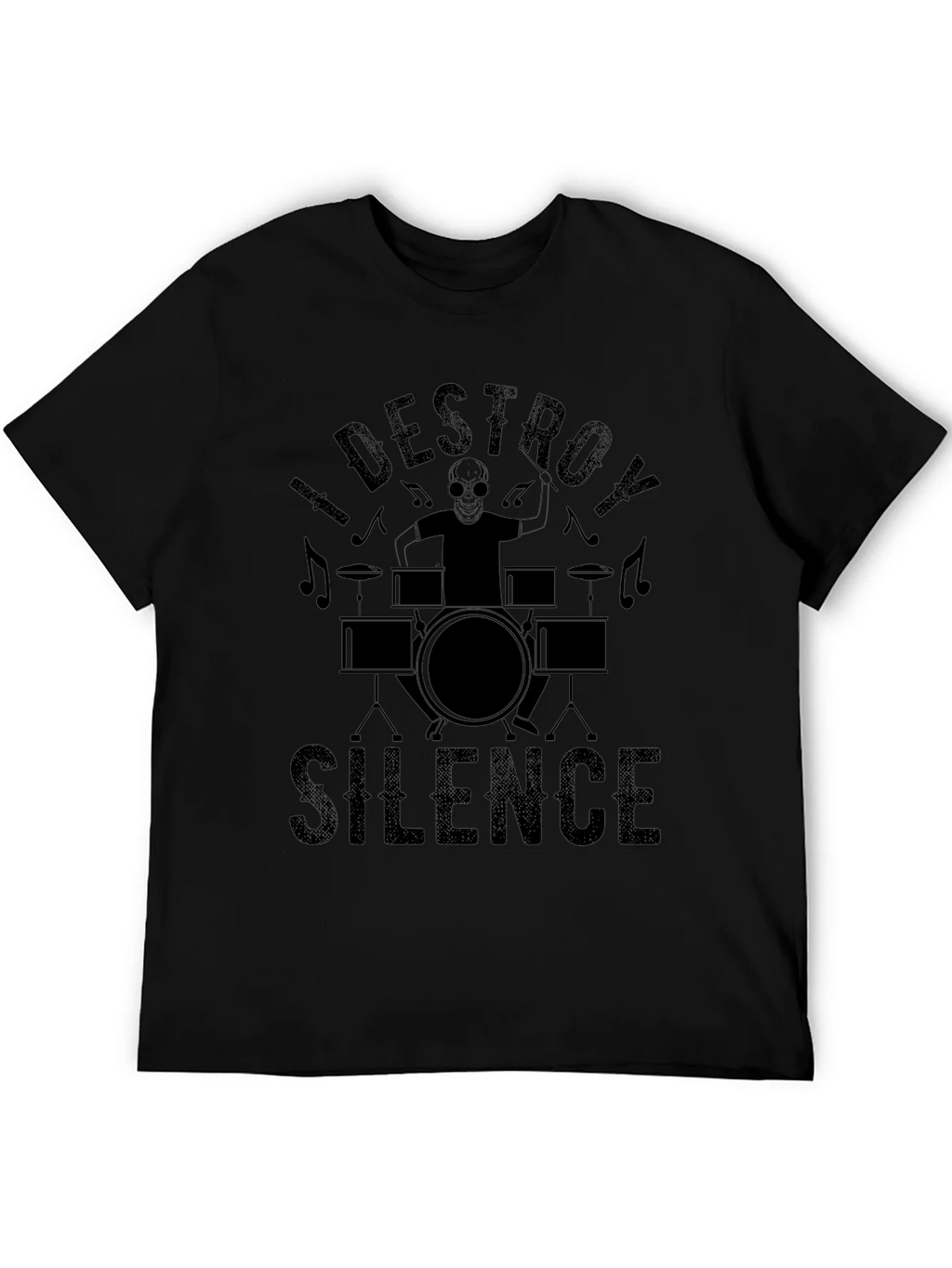 I Destroy Silence Black T-Shirt product image 5