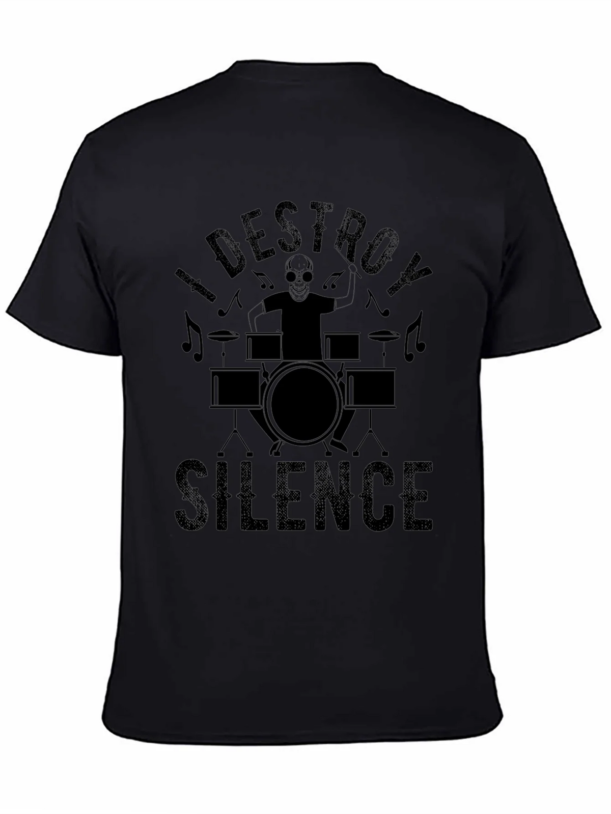 I Destroy Silence Black T-Shirt product image 4