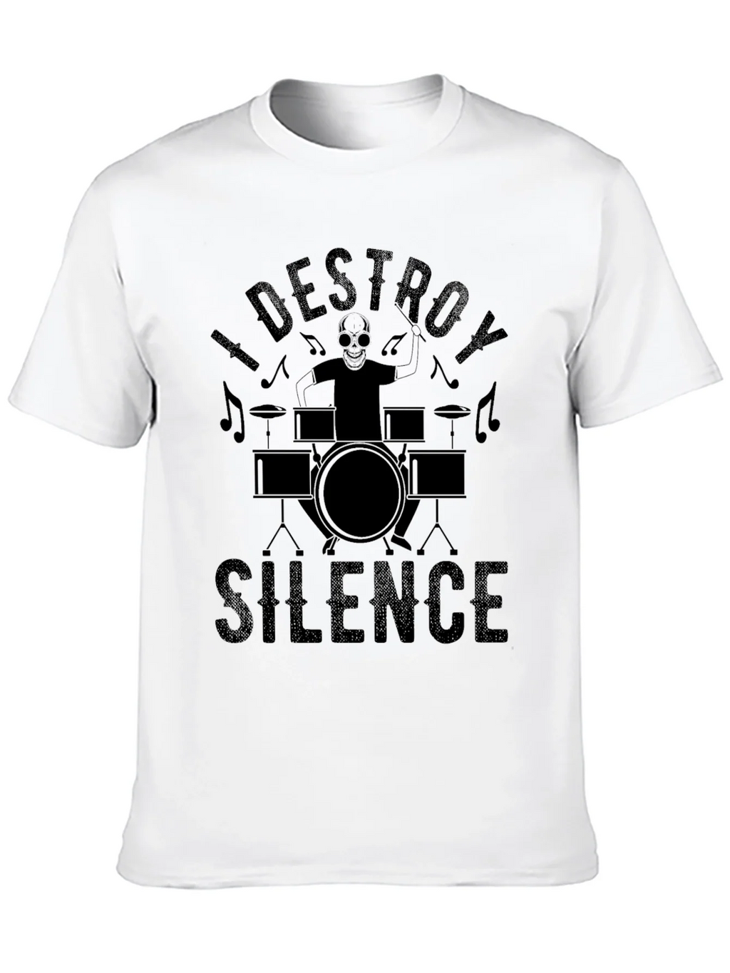 I Destroy Silence Black T-Shirt product image 9