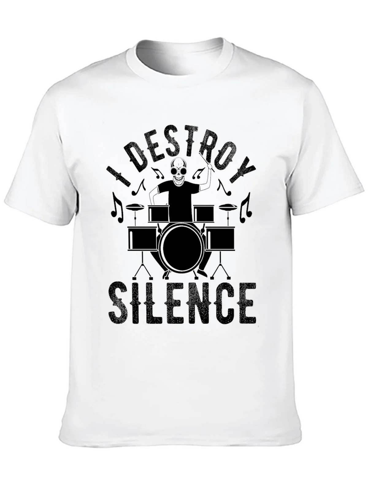 I Destroy Silence Black T-Shirt product image 9
