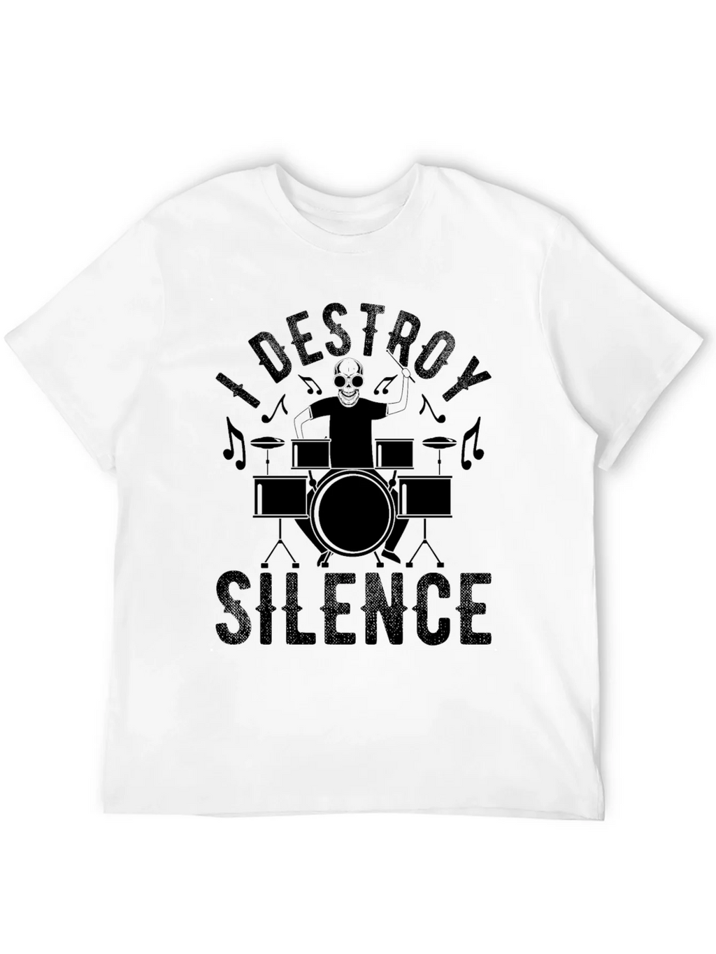 I Destroy Silence Black T-Shirt product image 11