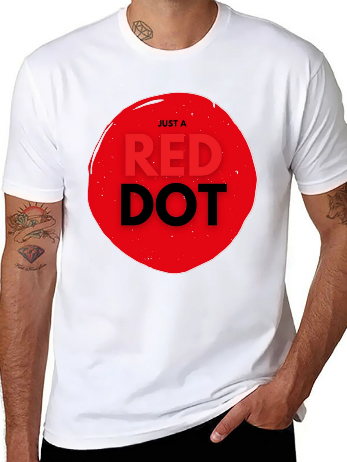 Just a Red Dot Graphic Tee - Trendy Casual T-Shirt product image 7