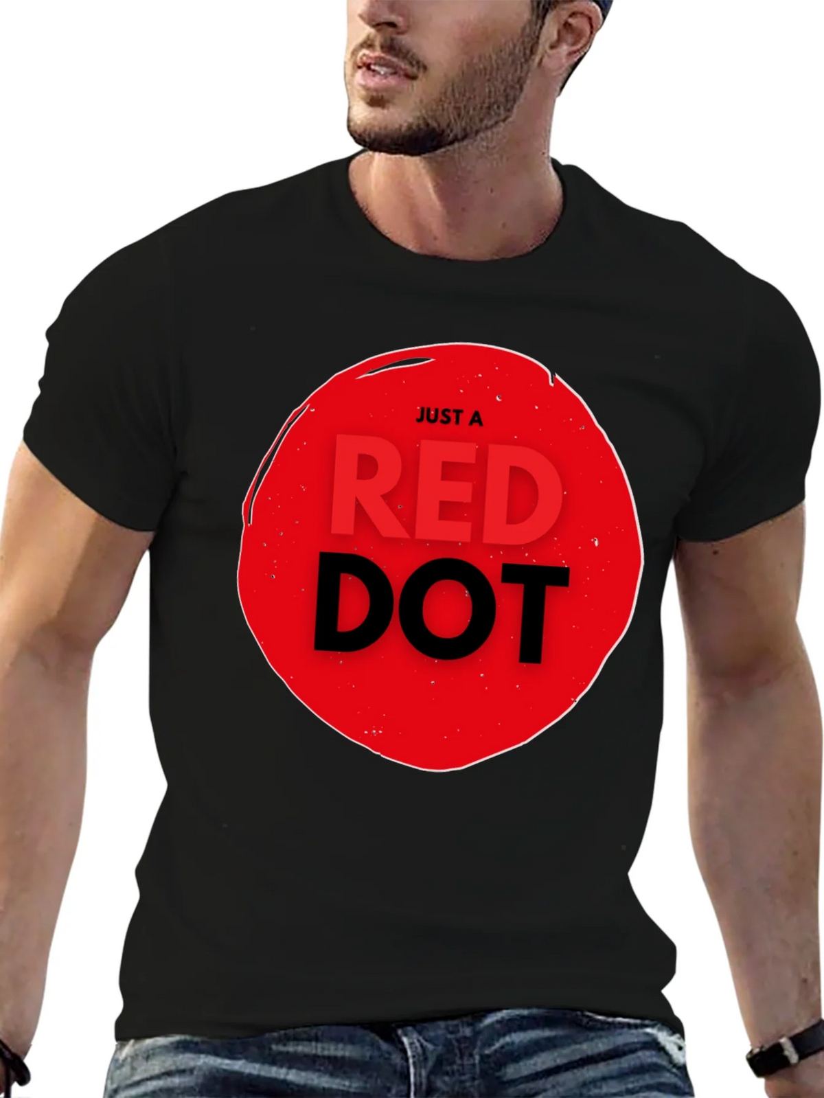 Just a Red Dot Graphic Tee - Trendy Casual T-Shirt product image 6